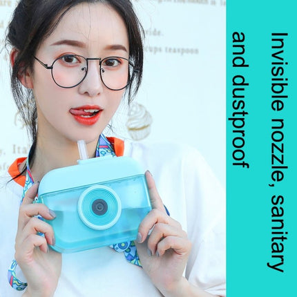 Camera Plastic Cup Children Straw Juice Cup Travel Leisure Water Cup - DealBuddy