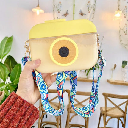 Camera Plastic Cup Children Straw Juice Cup Travel Leisure Water Cup - DealBuddy