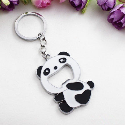 Cartoon Animal Shape Beer Bottle Opening Tool Opener Panda Keychain Pendant - DealBuddy