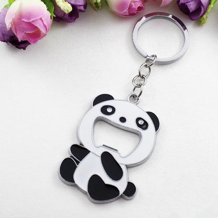 Cartoon Animal Shape Beer Bottle Opening Tool Opener Panda Keychain Pendant - DealBuddy
