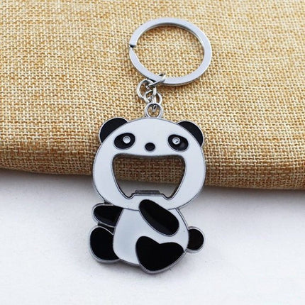 Cartoon Animal Shape Beer Bottle Opening Tool Opener Panda Keychain Pendant - DealBuddy
