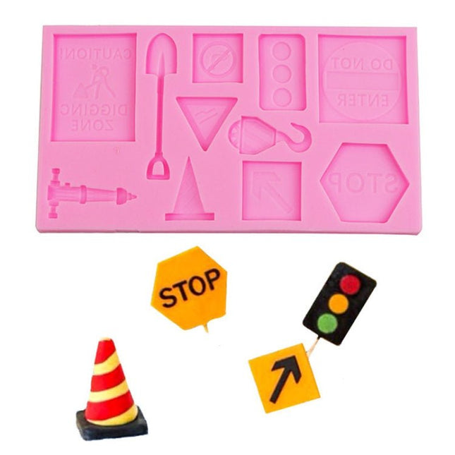 Cartoon Construction Site Tools Engineering Car Cake Decoration Molds - DealBuddy