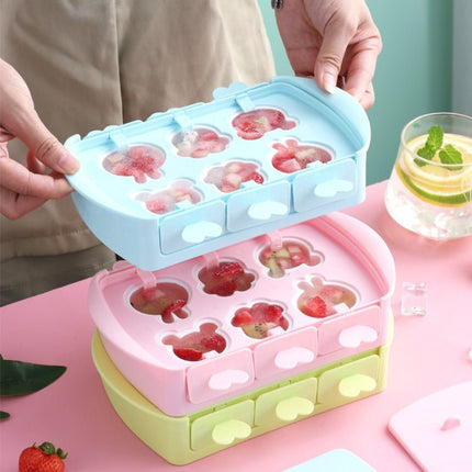 Cartoon Home Homemade Popsicle Mold Silicone Ice Cream Mold Children DIY Ice Box - DealBuddy