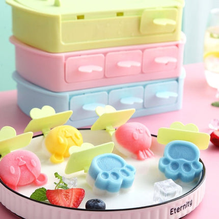 Cartoon Home Homemade Popsicle Mold Silicone Ice Cream Mold Children DIY Ice Box - DealBuddy