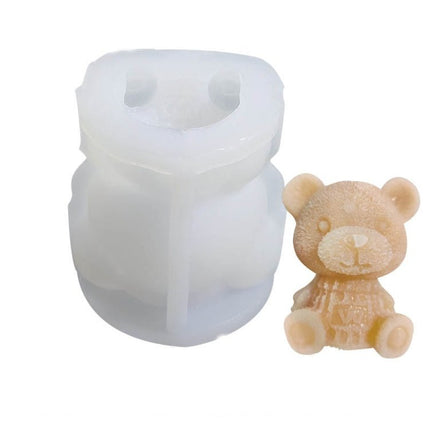 Cartoon Milk Tea Coffee Bear Ice Cube Silicone Mold Aromatherapy Candle Plaster Epoxy Mold - DealBuddy