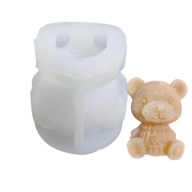 Cartoon Milk Tea Coffee Bear Ice Cube Silicone Mold Aromatherapy Candle Plaster Epoxy Mold - DealBuddy