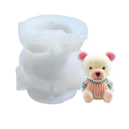 Cartoon Milk Tea Coffee Bear Ice Cube Silicone Mold Aromatherapy Candle Plaster Epoxy Mold - DealBuddy