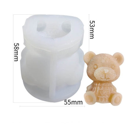 Cartoon Milk Tea Coffee Bear Ice Cube Silicone Mold Aromatherapy Candle Plaster Epoxy Mold - DealBuddy