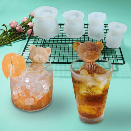 Cartoon Milk Tea Coffee Bear Ice Cube Silicone Mold Aromatherapy Candle Plaster Epoxy Mold - DealBuddy