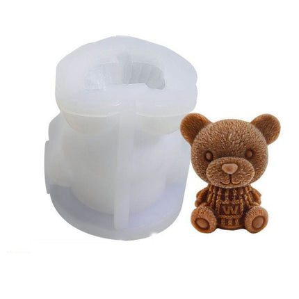 Cartoon Milk Tea Coffee Bear Ice Cube Silicone Mold Aromatherapy Candle Plaster Epoxy Mold - DealBuddy