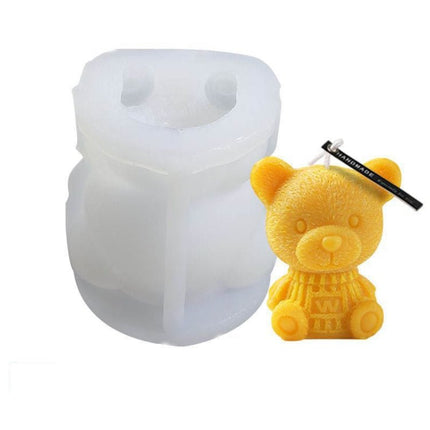Cartoon Milk Tea Coffee Bear Ice Cube Silicone Mold Aromatherapy Candle Plaster Epoxy Mold - DealBuddy