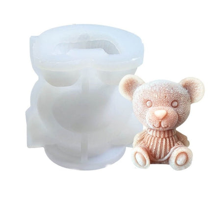 Cartoon Milk Tea Coffee Bear Ice Cube Silicone Mold Aromatherapy Candle Plaster Epoxy Mold - DealBuddy