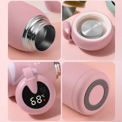 Cartoon Thermos Mug Intelligent Temperature Measurement Color Change Display Temperature Water Cup Couple Children Student Cup - DealBuddy