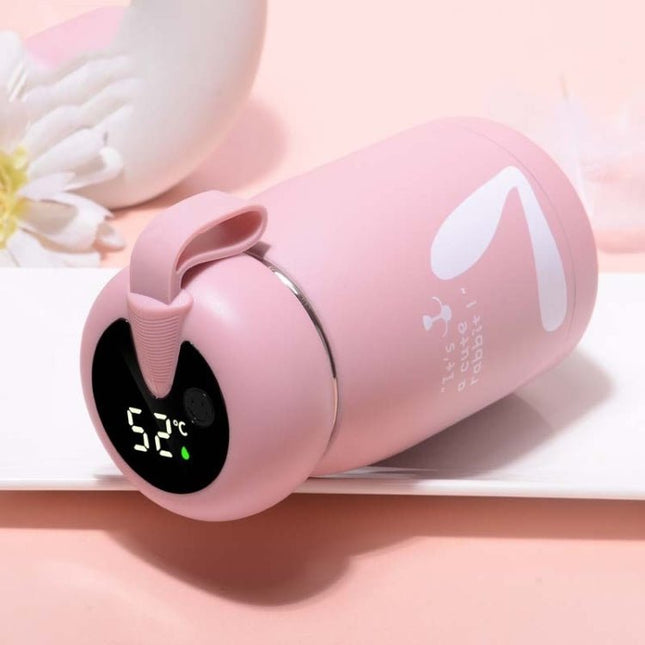 Cartoon Thermos Mug Intelligent Temperature Measurement Color Change Display Temperature Water Cup Couple Children Student Cup - DealBuddy