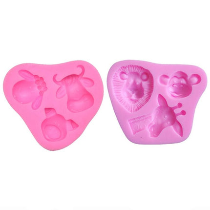 Cartoon Three - dimensional Animals Fondant Silicone Mold Cake Decorating Baking Tools - DealBuddy