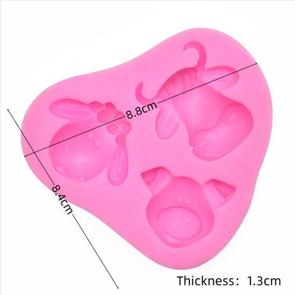 Cartoon Three - dimensional Animals Fondant Silicone Mold Cake Decorating Baking Tools - DealBuddy