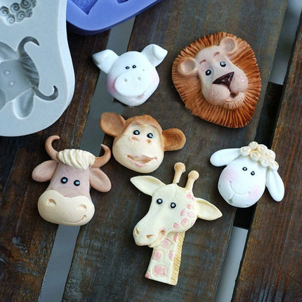 Cartoon Three - dimensional Animals Fondant Silicone Mold Cake Decorating Baking Tools - DealBuddy