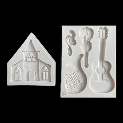 Castle Musical Silicone Mold Chocolate Fondant Cake Decor, Style:, Specification: Triangle - DealBuddy