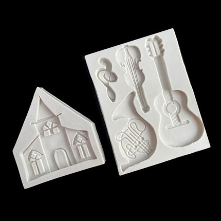 Castle Musical Silicone Mold Chocolate Fondant Cake Decor, Style:, Specification: Triangle - DealBuddy