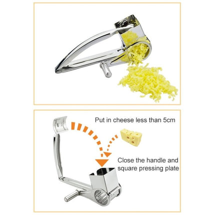 Cheese Grater Rotory Container Stainless Steel Hand - Crank Rotary Shredder - DealBuddy