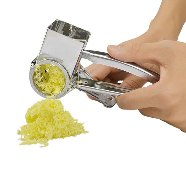 Cheese Grater Rotory Container Stainless Steel Hand - Crank Rotary Shredder - DealBuddy