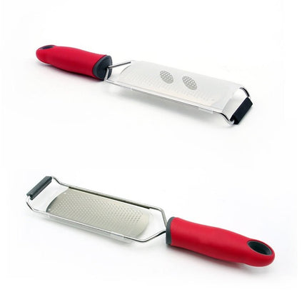 Cheese Grater Stainless Steel Blade Cheese Slicer Lemon Grater Chocolate Scraping Planer with Protective Cover - DealBuddy