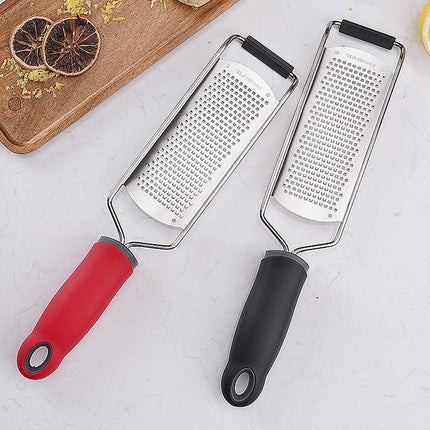 Cheese Grater Stainless Steel Blade Cheese Slicer Lemon Grater Chocolate Scraping Planer with Protective Cover - DealBuddy