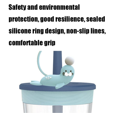 Children Cartoon Marine Animal Straw Drinking Cup Safe And Environmentally Friendly Plastic Drinking Cup - DealBuddy