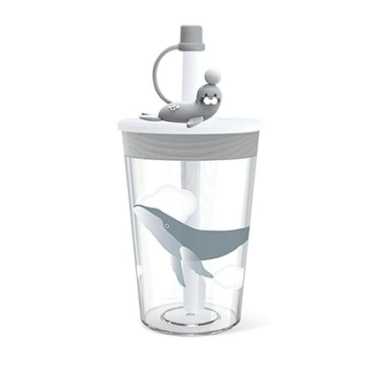 Children Cartoon Marine Animal Straw Drinking Cup Safe And Environmentally Friendly Plastic Drinking Cup - DealBuddy