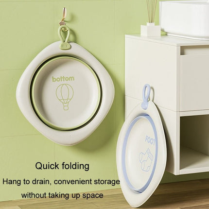 Children Folding Washbasin Newborn Baby Portable Thickened Plastic Wash Basin - DealBuddy