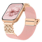 Chinese Knot Magnetic Buckle Twill Stretch Nylon Watch Band, For Apple Watch 49mm / 46mm / 45mm / 44mm, For Apple Watch 42mm / 41mm / 40mm / 38mm - DealBuddy