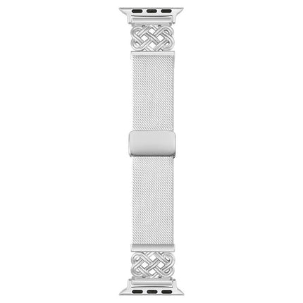 Chinese Knot Magnetic Buckle Twill Stretch Nylon Watch Band, For Apple Watch 49mm / 46mm / 45mm / 44mm, For Apple Watch 42mm / 41mm / 40mm / 38mm - DealBuddy