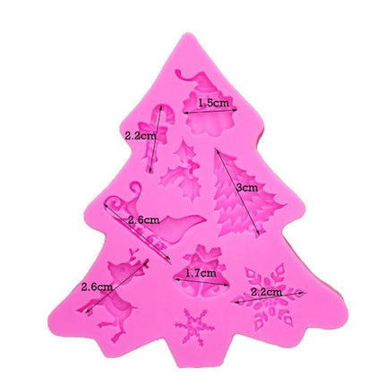 Christmas Tree Fondant Silicone Mold Cake Chocolate Biscuit Decoration Tool - DealBuddy