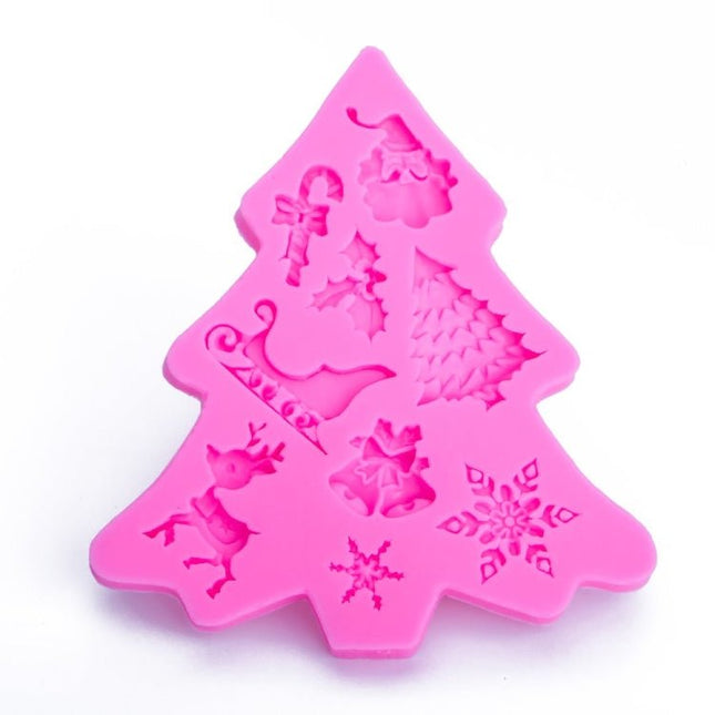 Christmas Tree Fondant Silicone Mold Cake Chocolate Biscuit Decoration Tool - DealBuddy