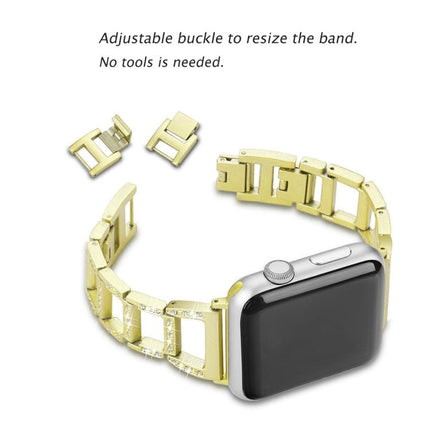 Colorful Diamond Stainless Steel Watch Band for Apple Watch Ultra 49mm&Watch Ultra 2 49mm / Series 10 46mm / 9&8&7 45mm / SE 3&SE 2&6&SE&5&4 44mm / 3&2&1 42mm - DealBuddy