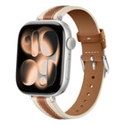 Composite Stitching Genuine Leather Watch Band, For Apple Watch 46mm / 49mm / 45mm / 44mm, For Apple Watch 42mm / 41mm / 40mm / 38mm - DealBuddy