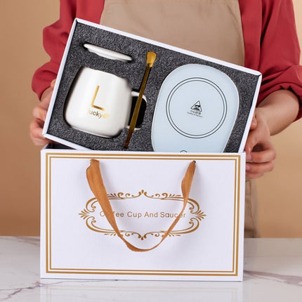Constant Temperature Heating Smart Ceramic Coffee Cup Set - DealBuddy