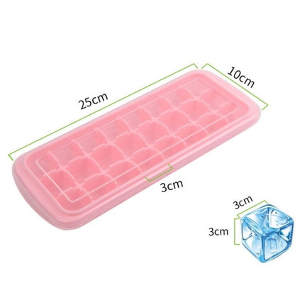 Creative 24 Grid Silicone Ice Tray Home Large Ice Cube Mold Ice Box with Lid - DealBuddy