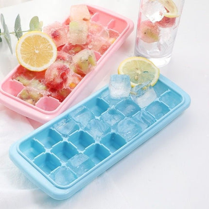 Creative 24 Grid Silicone Ice Tray Home Large Ice Cube Mold Ice Box with Lid - DealBuddy