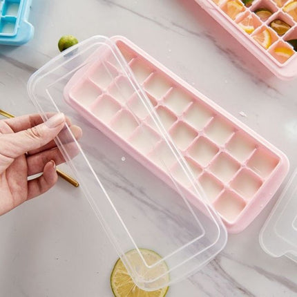 Creative 24 Grid Silicone Ice Tray Home Large Ice Cube Mold Ice Box with Lid - DealBuddy