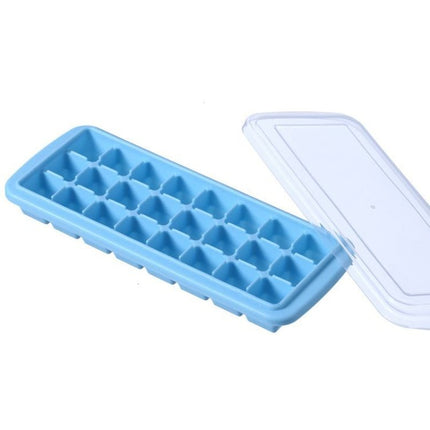 Creative 24 Grid Silicone Ice Tray Home Large Ice Cube Mold Ice Box with Lid - DealBuddy