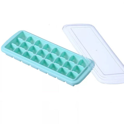 Creative 24 Grid Silicone Ice Tray Home Large Ice Cube Mold Ice Box with Lid - DealBuddy