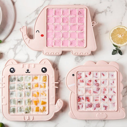 Creative Cute Cartoon Animal Shape Ice Grid Summer Homemade Children DIY Juice Popsicle Mold - DealBuddy
