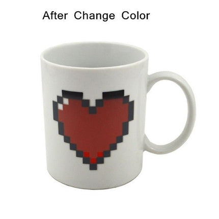 Creative Heart Magic Temperature Changing Cup Color Changing Chameleon Mugs Heat Sensitive Coffee Tea Milk Cup - DealBuddy
