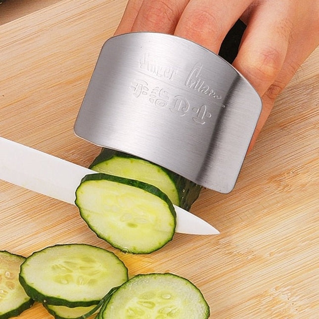Creative Kitchen Necessary Food Vegetable Cutting Stainless Steel Hand Finger Guard Protector - DealBuddy