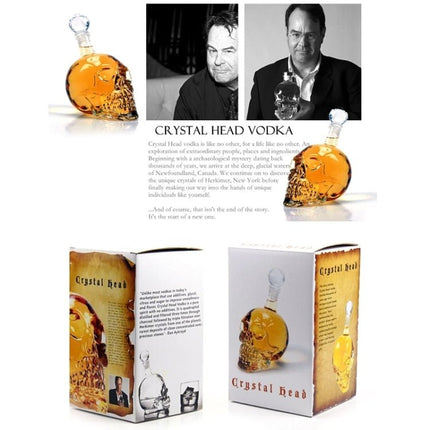 Crystal Glass Skull Bottle for Vodka & Whiskey & Beer Liqueur & Red Wine & Other Beverage - DealBuddy