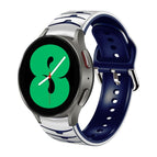 For Samsung Galaxy Watch 4 44mm / White+Blue