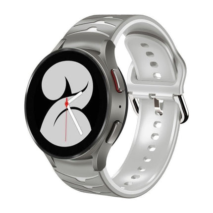 Curved Texture Silicone Watch Band, For Samsung Galaxy Watch 4 44mm, For Samsung Galaxy Watch 4 40mm, For Samsung Galaxy Watch 4 Classic 42mm - DealBuddy