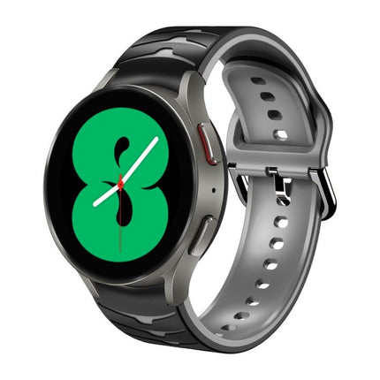 Curved Texture Silicone Watch Band, For Samsung Galaxy Watch 4 44mm, For Samsung Galaxy Watch 4 40mm, For Samsung Galaxy Watch 4 Classic 42mm - DealBuddy