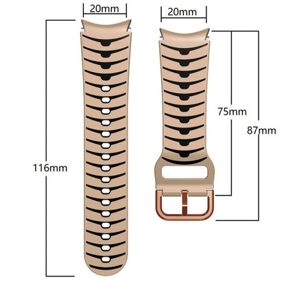 Curved Texture Silicone Watch Band, For Samsung Galaxy Watch 4 44mm, For Samsung Galaxy Watch 4 40mm, For Samsung Galaxy Watch 4 Classic 42mm - DealBuddy